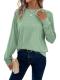 EADINVE Crewneck Long Sleeve Tee, Loose Basic Top