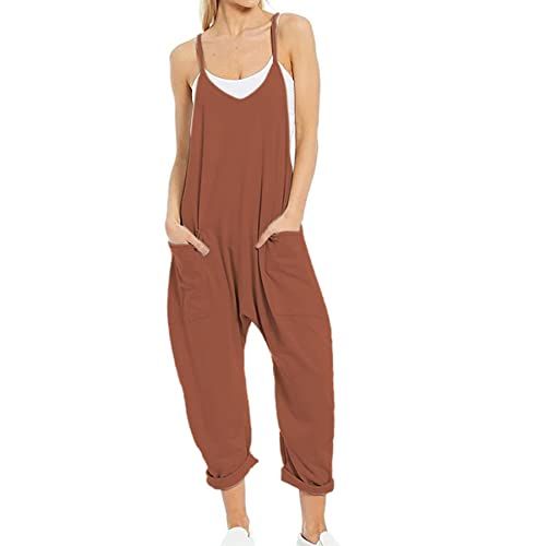 Ainangua Sleeveless Wide-Leg Jumpsuit with Pockets