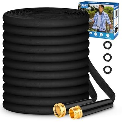 Toolasin 50ft Lightweight Non-Expanding Garden Hose