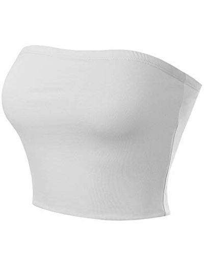 MixMatchy Strapless Bandeau Tube Top, White