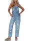 Cicy Bell Baggy Distressed Denim Bib Overalls