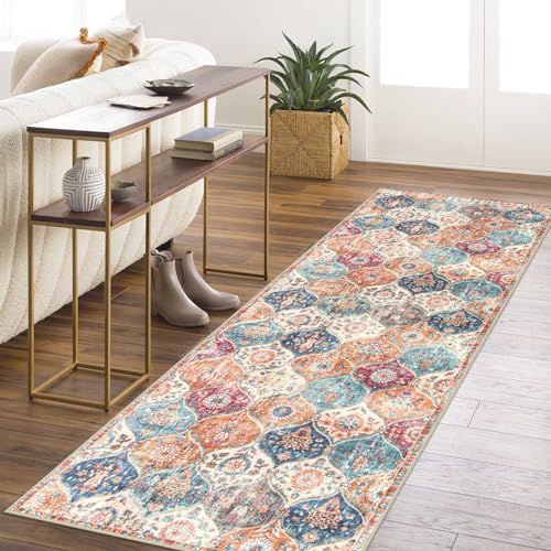 Hedlive Washable Non-Slip Runner Rug, 2' x 6', Cream