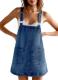 PLNOTME Denim Overall Dress with Adjustable Straps