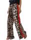 Rapbin Leopard Print High Waist Wide Leg Palazzo Pants