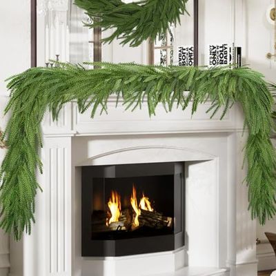 Kafuzi Artificial Norfolk Pine Garlands, 6 Ft, Set of 4