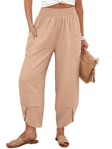 Angerella High-Waisted Wide-Leg Capri Pants