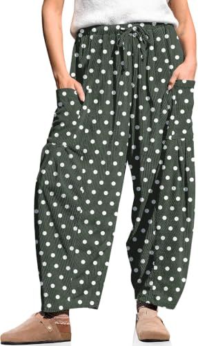 TARSE Women's Corduroy Barrel Wide Leg Pants