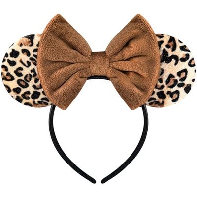 Bmobuo Leopard Print Mouse Ears Headband
