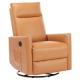 Sweetcrispy 360 Swivel Rocker Recliner Chair, Brown