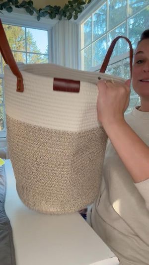 Sturdy and cute laundry basket for nursery