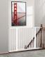 Newnice Auto Close Pressure Mounted Baby Gate, White