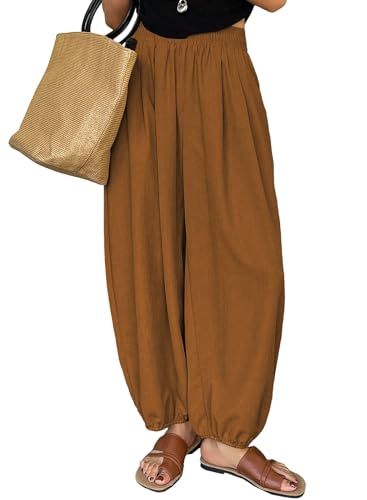 Astylish Women's High Waisted Boho Harem Pants