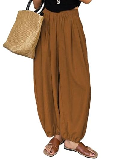 Astylish Women's High Waisted Boho Harem Pants
