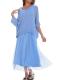 Joyfunear Knit Tank & Mesh Maxi Dress Two-Piece Set