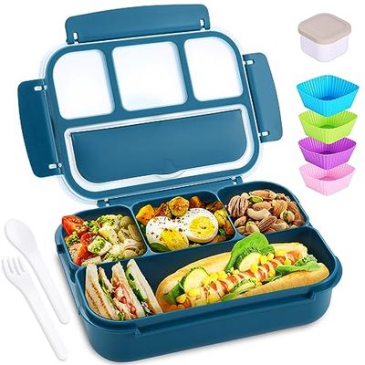 Shell and Turtle Bento Box Lunch Box, Navy