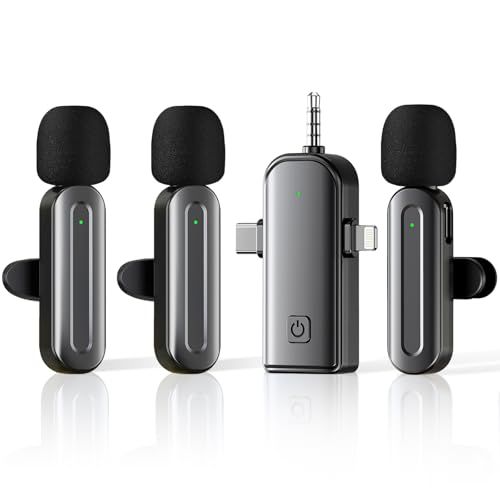 AWSENS 3-in-1 Wireless Lavalier Microphones