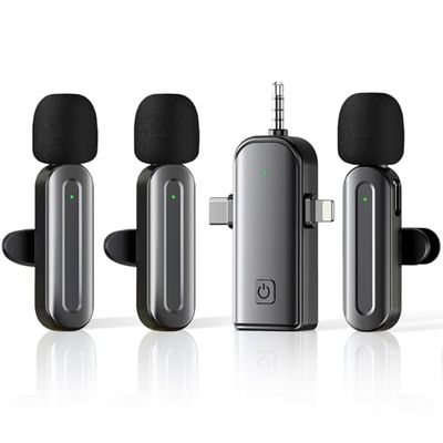 AWSENS 3-in-1 Wireless Lavalier Microphones