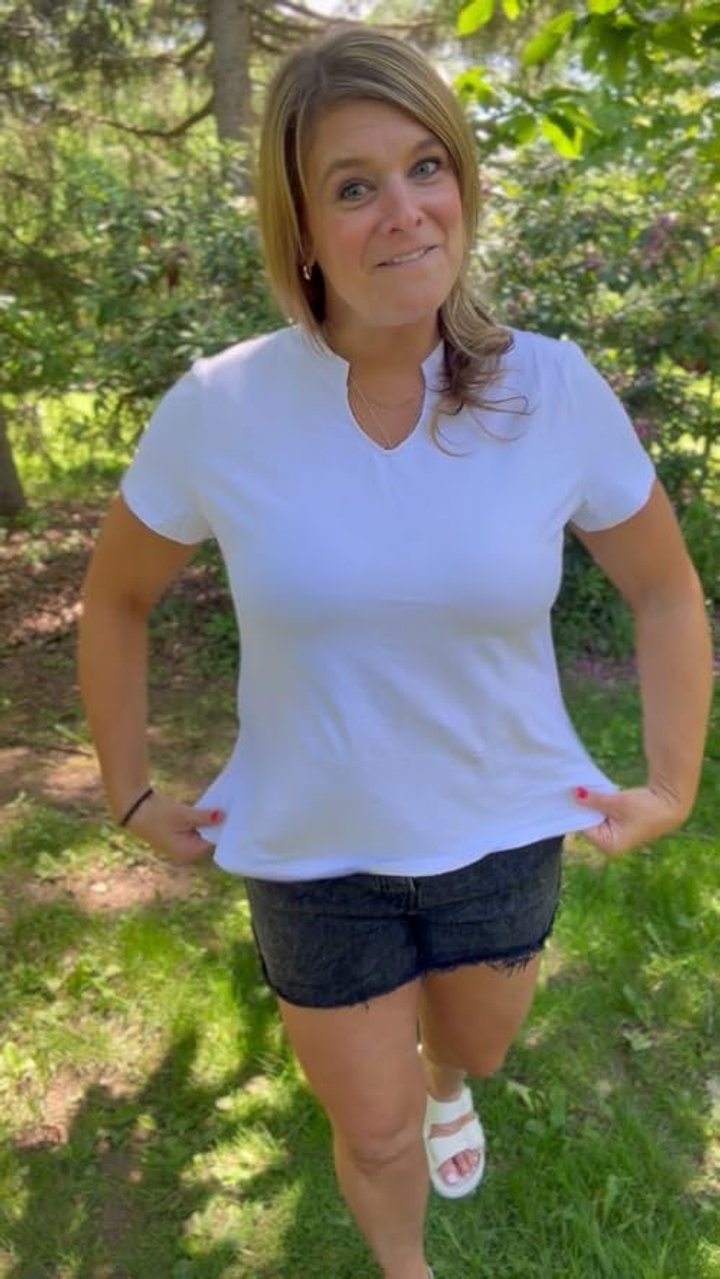 Great spin on a basic tee!