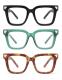 AMOMOMA 3-Pack Oversized Square Blue Light Readers