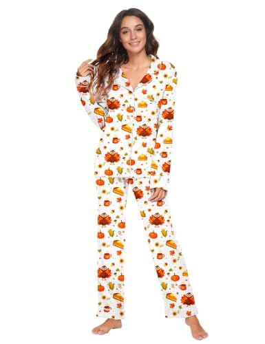 Lindanina Women's Thanksgiving Matching Family Pajamas