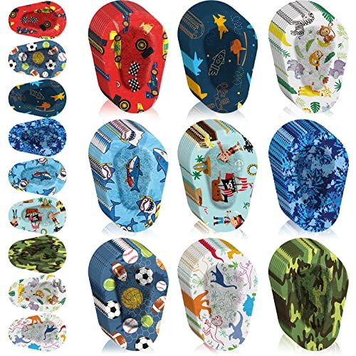 Toulite Kids Eye Patches for Lazy Eye, 90 Count, 9 Styles