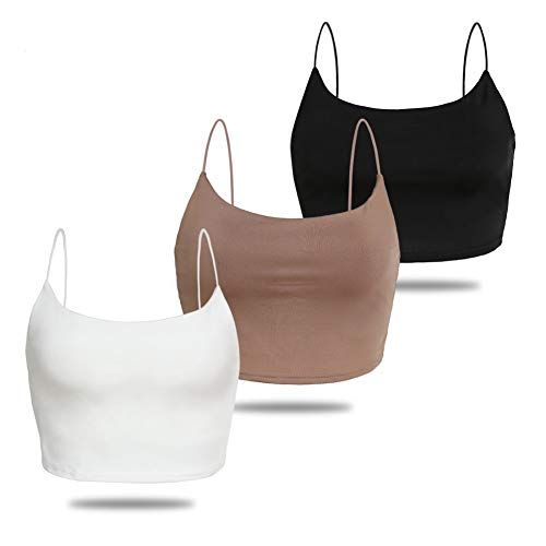 Amilia Double-Layer Spaghetti Strap Crop Cami