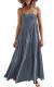ECOWISH Boho Tiered Spaghetti Strap Maxi Dress