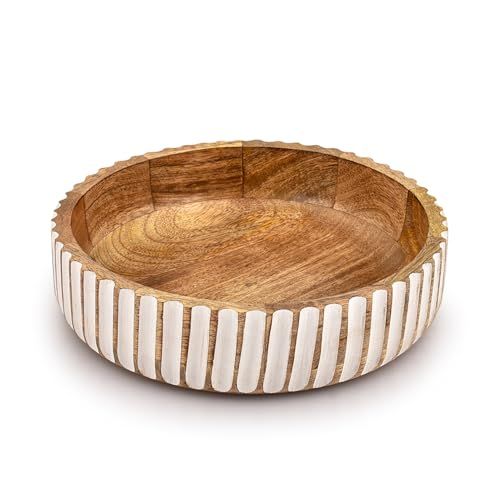 Kimona Decorative Wood Fruit Bowl