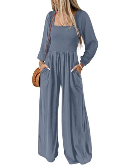 Dokotoo Loose Wide-Leg Jumpsuit with Pockets