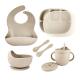Littlesol Baby Led Weaning Silicone Feeding Set, Beige