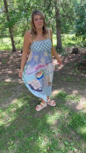 ROAONOCOMO Boho Graphic Cami Maxi Dress