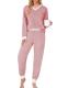 JustFashionNow Long Sleeve Striped Pajama Lounge Set