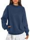 GKBK Women's Oversized Mock Neck Fleece Sweatshirt
