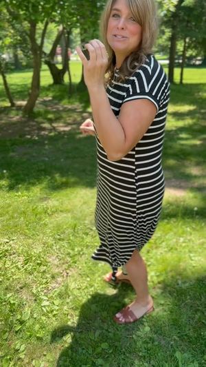 AUSELILY Wrinkle-Free Maxi Sundress Short Sleeve Light Pink