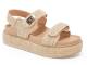 Coutgo Raffia Double-Strap Platform Sandals