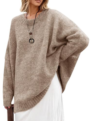 Saodimallsu Oversized Tunic Sweater, Khaki