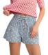 chouyatou Women's Polka Dot High Waisted Denim Shorts, Light Blue, X-Large