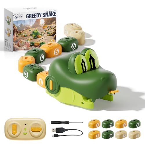 Naughty Panda Remote Control Magnetic Snake Toy, Green