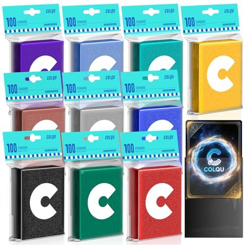 COLQU Matte Card Sleeves, 1000-Count, 10 Colors
