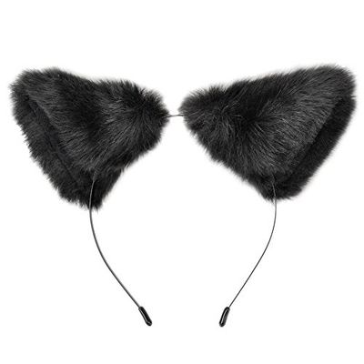E-TING Long Fur Cat Ears Cosplay Headband