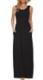AUSELILY Sleeveless Maxi Dress with Pockets, Black