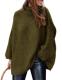 PRETTYGARDEN Turtleneck Chunky Knit Sweater, Army Green