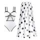 RUDHSJNJK Women's One-Piece Swimsuit with Cover-Up Skirt