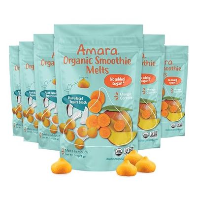 Amara Smoothie Melts, Mango Carrot, 6 Resealable Bags