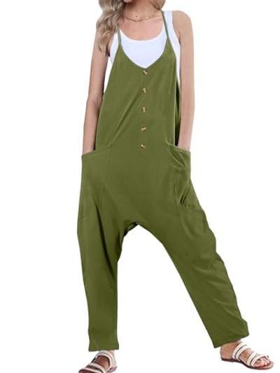 DEEP SELF Sleeveless Wide-Leg Jumpsuit