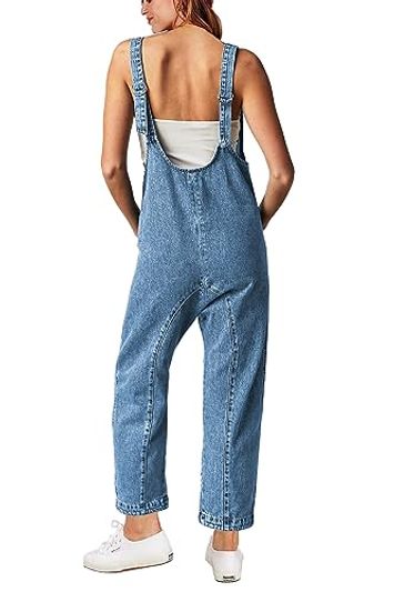 GREAIDEA Sleeveless Baggy Denim Overall Jumpsuit