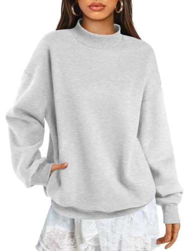 GKBK Oversized Mock Neck Fleece Sweatshirt