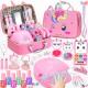 PERRYHOME Kids Makeup Kit and Nail Set for Girls