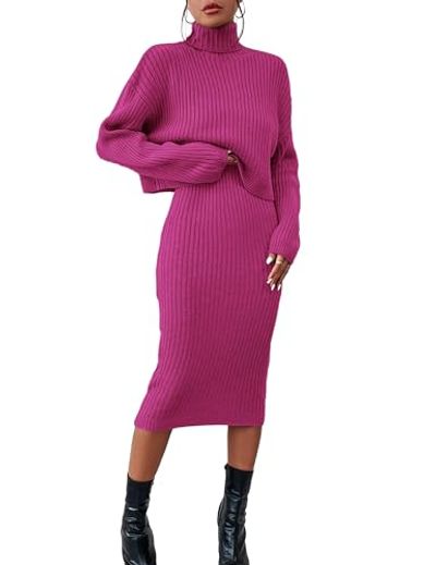 MISSACTIVER 2-Piece Sweater & Bodycon Midi Dress Set