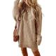 DEPENSL Loose Cable Knit Sweater Dress